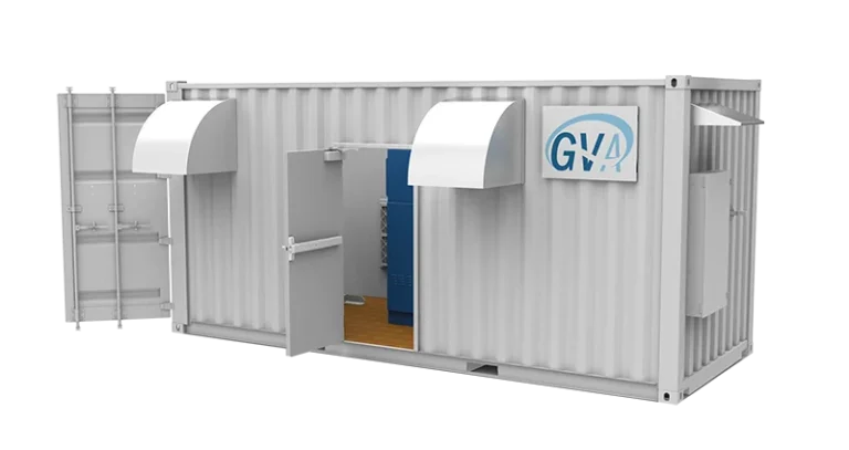 GlobalVAc & Air Mobile Engineered Solution- compressed air equipment enclosure rendering